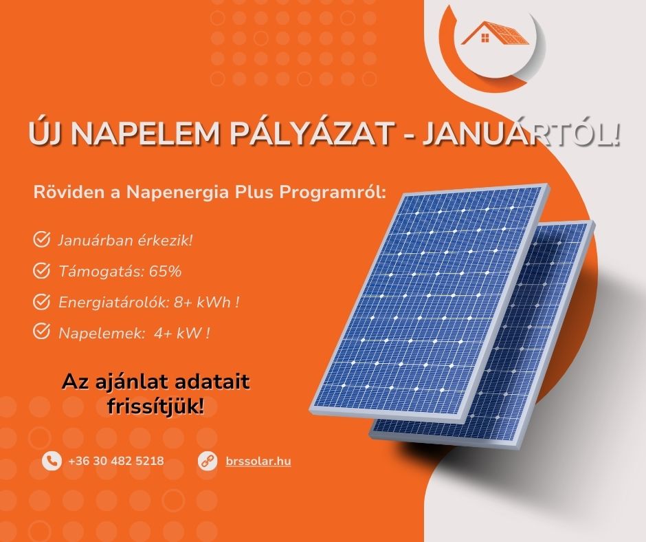 ÚJ napelem pályázat - januártól!